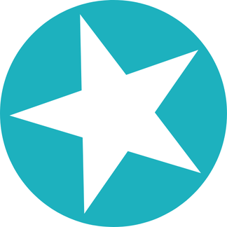 rond bleu avec une étoile blanche pour symboliser les jammeur·euses